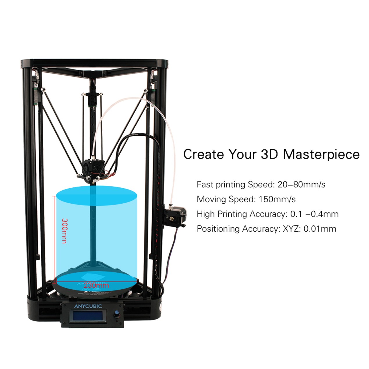Anycubic Kossel Linear Plus 3d Printer Diy Kits Tanga