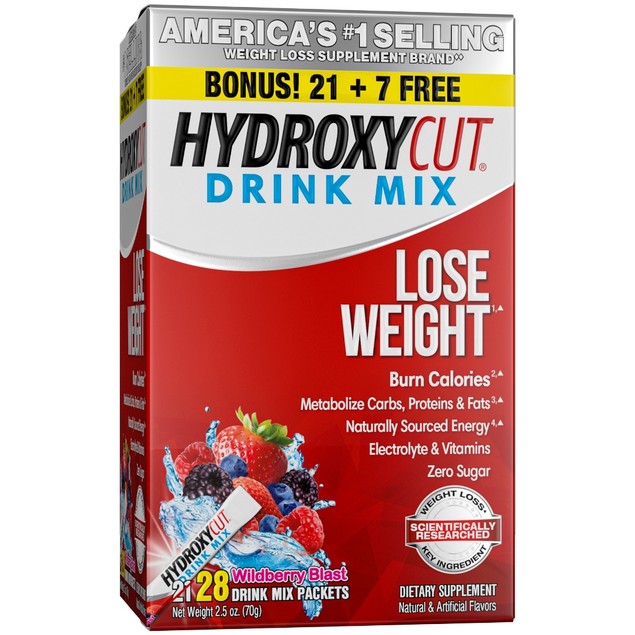 Hydroxycut Advanced Weight Loss Drink Mix Packets, Wild