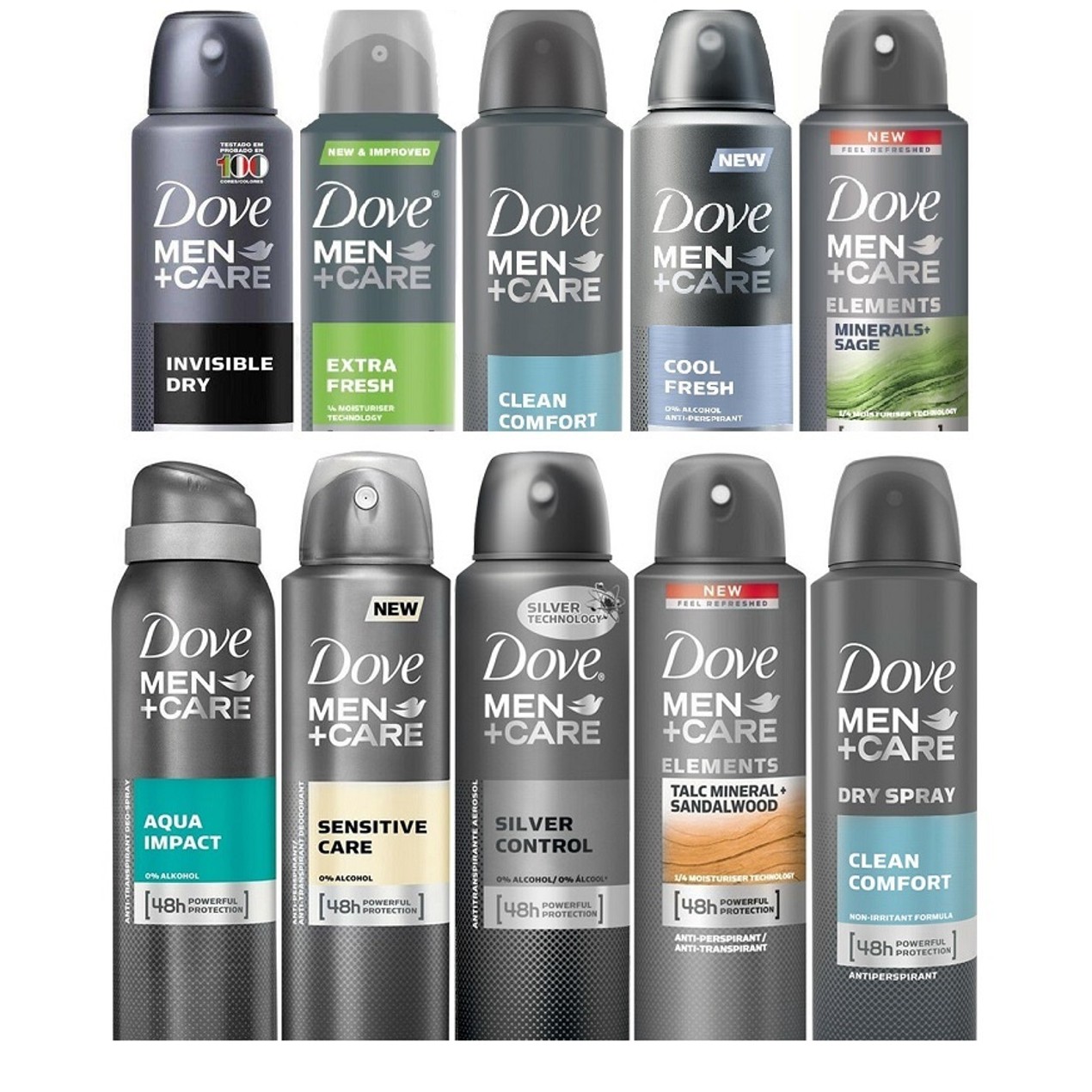 10 Pack Dove Antiperspirant Spray Deodorant For Men 150 Ml Tanga